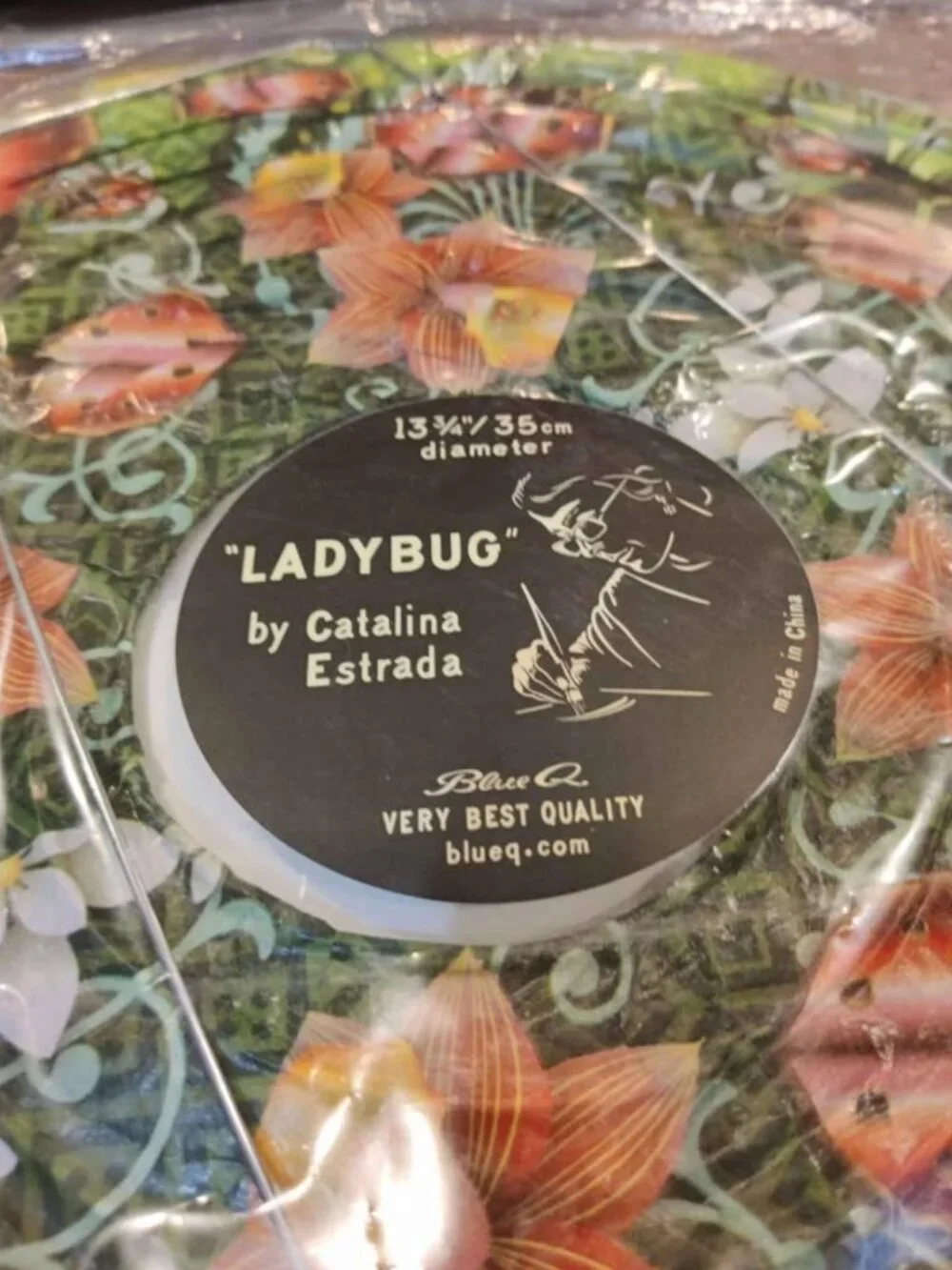 Vintage Blue Q Paper Lantern Ladybug Collector Item